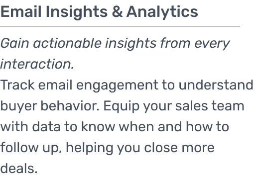 Track email engagement to understand buyer behavior