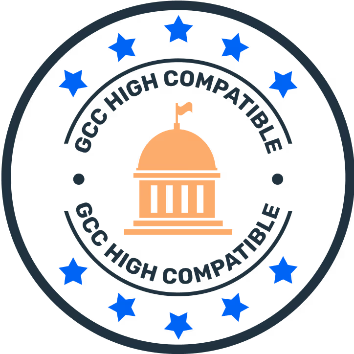 GCC High compatible badge for secure email signatures and compliant communication for government contractors